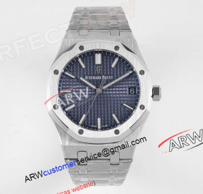 Swiss Clone Audemars Piguet Royal Oak 15500 Blue Dial Watch Stainless Steel 41MM 